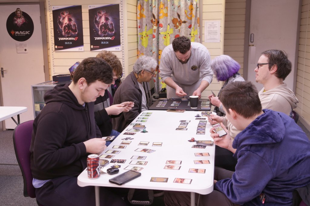 Magic: The Gathering, beginners session in full swing.