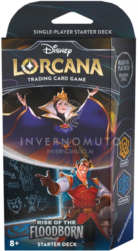 Disney Lorcana Trading Card Game Series 2: Rise of the Floodborn – Starter Deck, 4050368982353