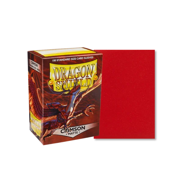 Dragon Shield - Matte Standard Size Sleeves 100pk - Crimson