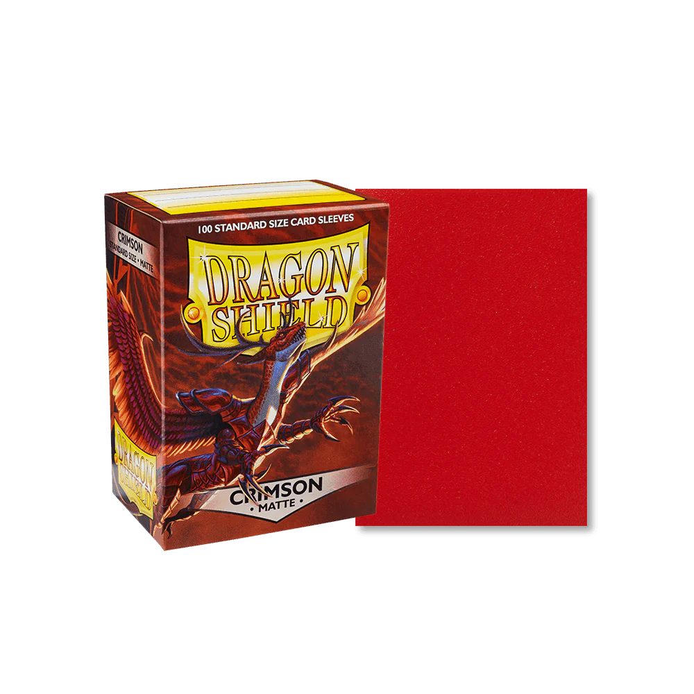 Dragon Shield - Matte Standard Size Sleeves 100pk - Crimson