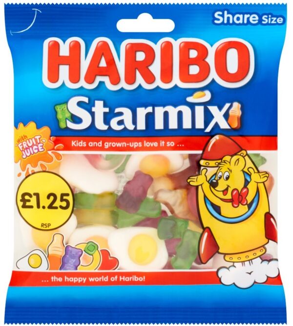 HARIBO Starmix Fruit & Cola Flavour Jelly & Foam Sweets Sharing Bag 140g