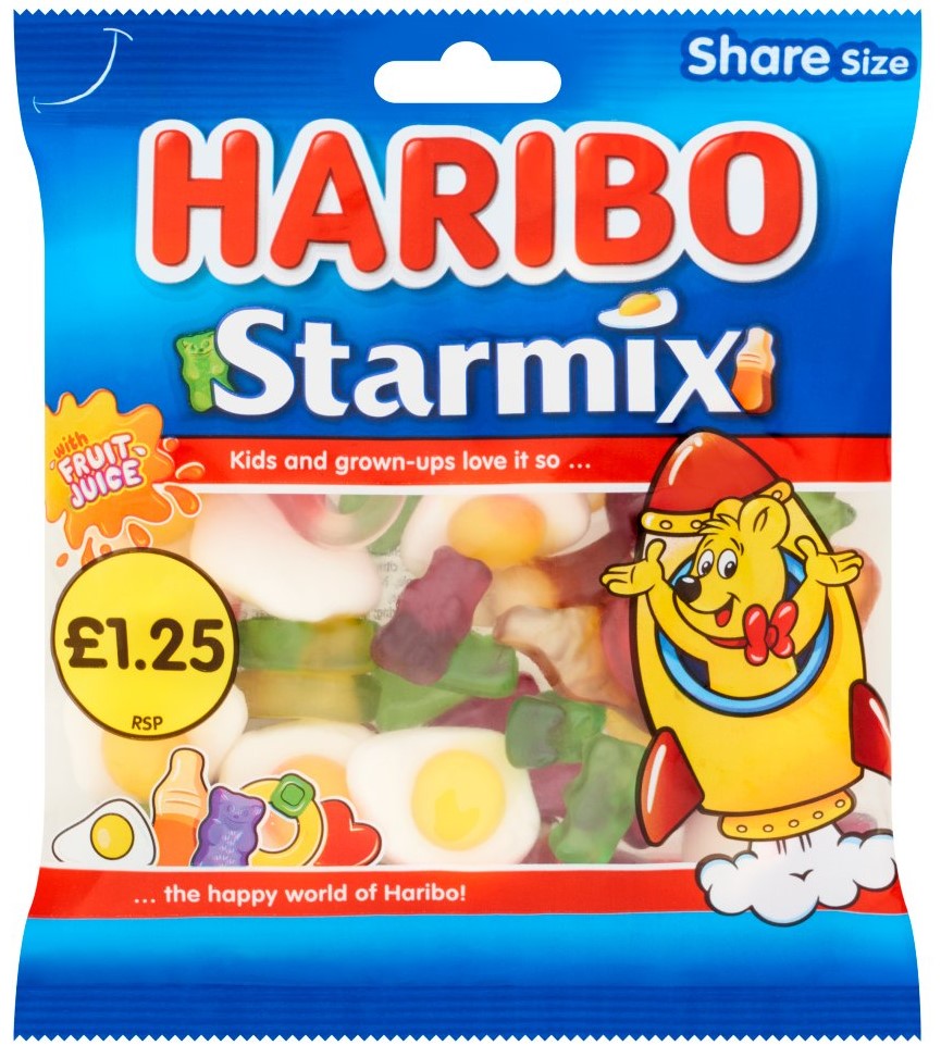 HARIBO Starmix Fruit & Cola Flavour Jelly & Foam Sweets Sharing Bag 140g