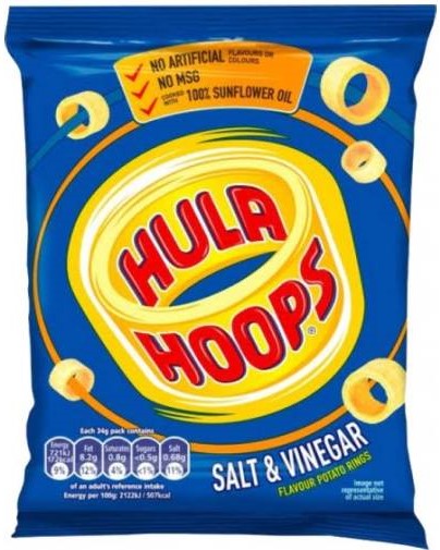 Hula Hoops Salt & Vinegar Crisps 34g