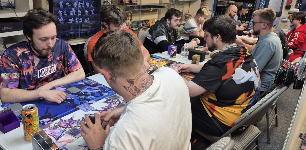 12 of 22 contestants during the Yu-Gi-Oh OTS tournament on Thu 26/06/2025 at teh Guild of Games