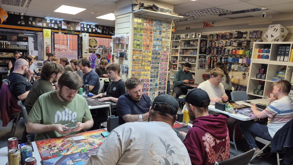 Twenty-Four contestants competing in the Yu-Gi-Oh OTS Tournament at the Guild of Games on Thu 28/08/2025