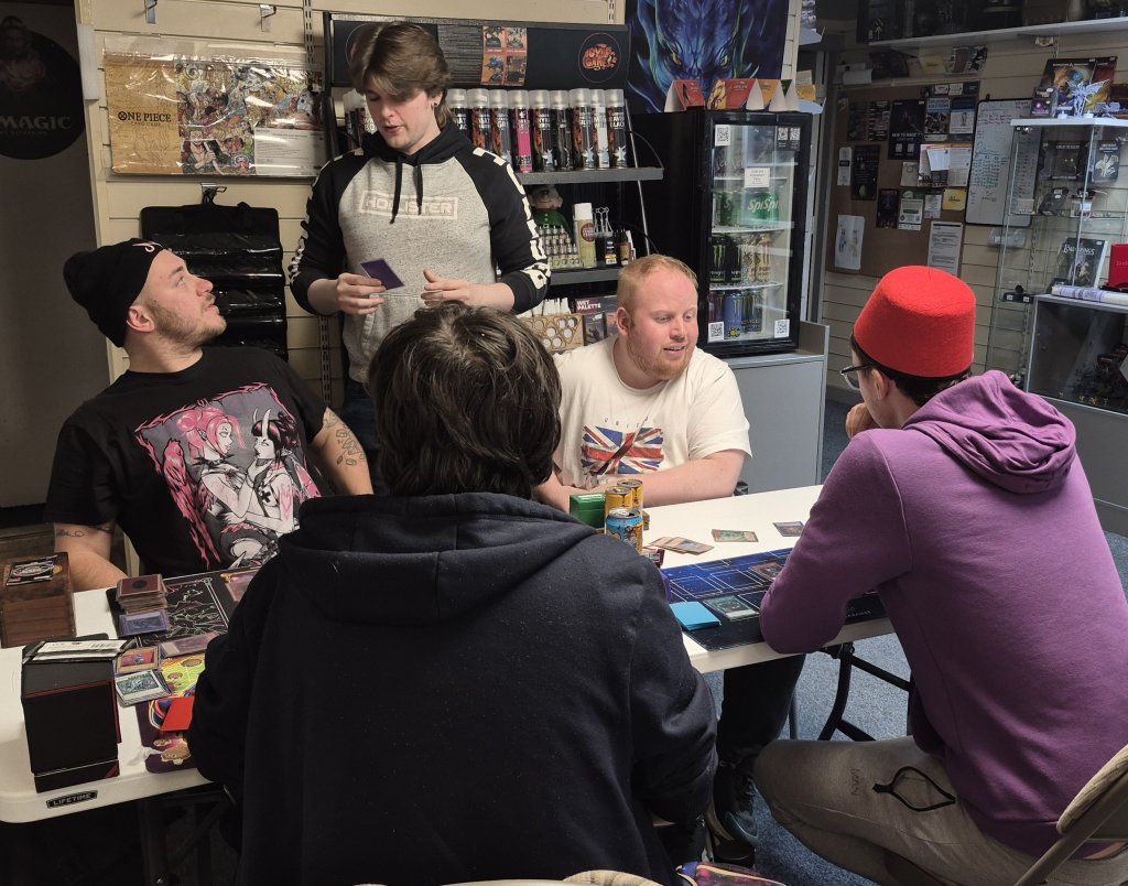 Contestant asking for clarification from judge, Kirk in 23/11/2025 Yu-Gi-Oh OTS Tournament