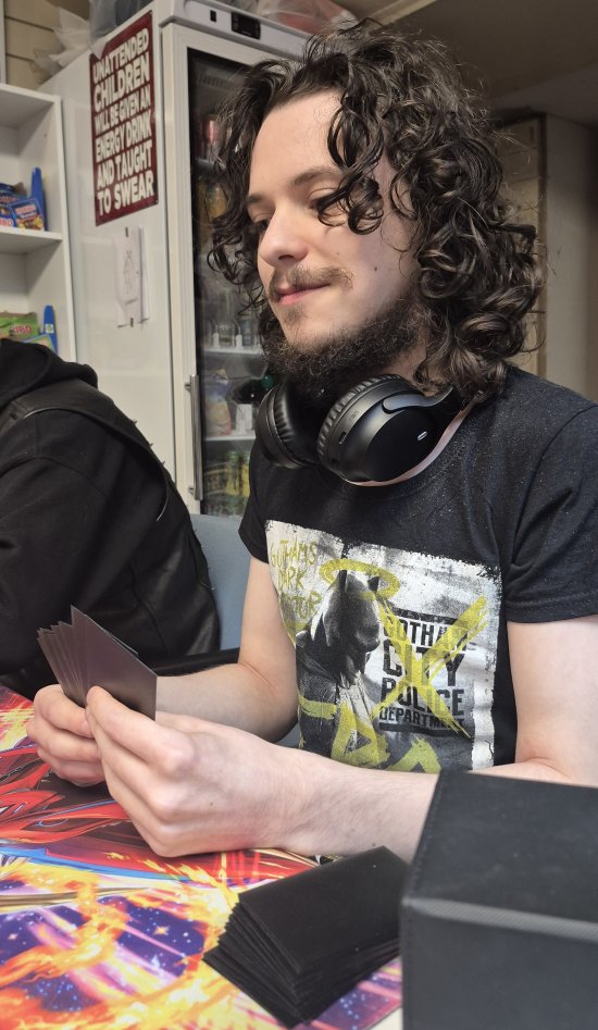 Aiden in the zone during Yu-Gi-Oh OTS Tournament on Thu 02/04/2026