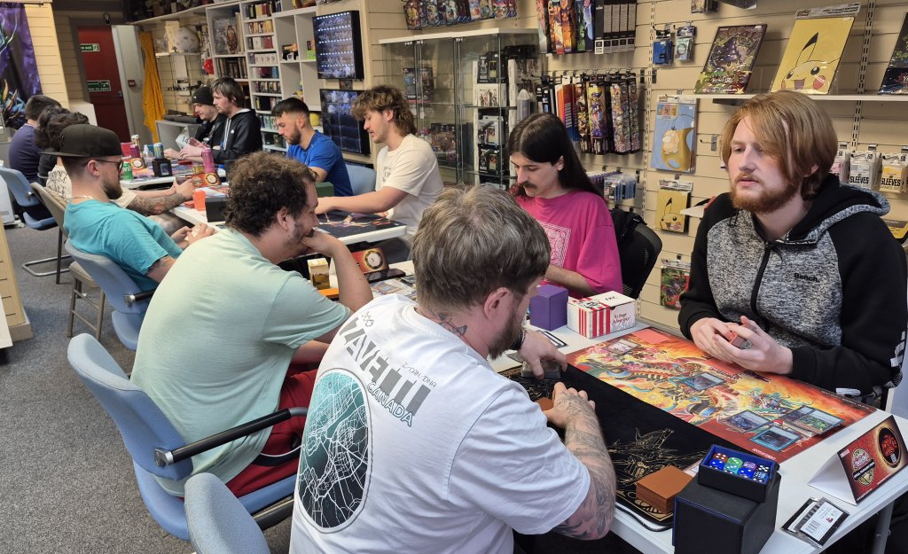 Twelve players in the Yu-Gi-Oh OTS Tournament at Guild of Games on Thu 21/05/2026