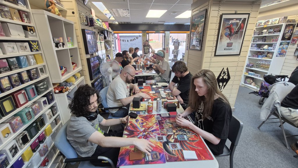 Sixteen players in the Yu-Gi-Oh OTS Tournament at Guild of Games on Thu 28/05/2026